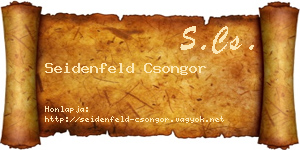 Seidenfeld Csongor névjegykártya