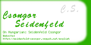 csongor seidenfeld business card